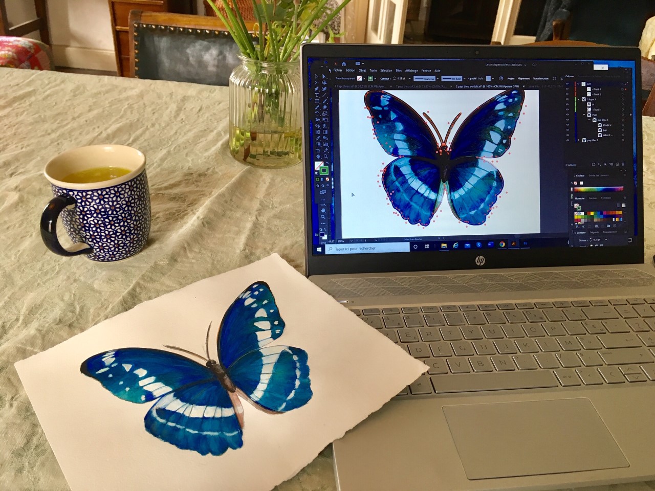 exemple d'un stickers papillon